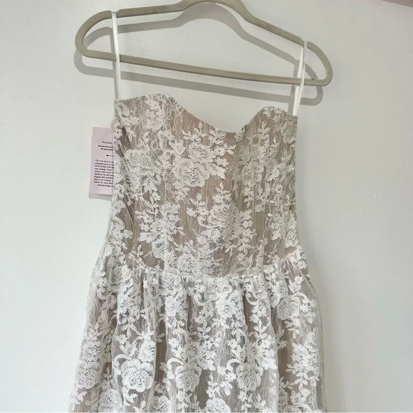 NEW NWT V. Chapman Charlotte Lace Strapless Maxi Gown Anthropologie - Picture 7 of 10